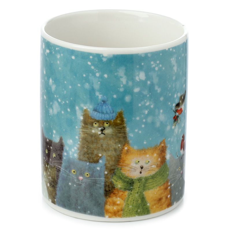 Christmas Cats Porcelain Mug | Jan Pashley