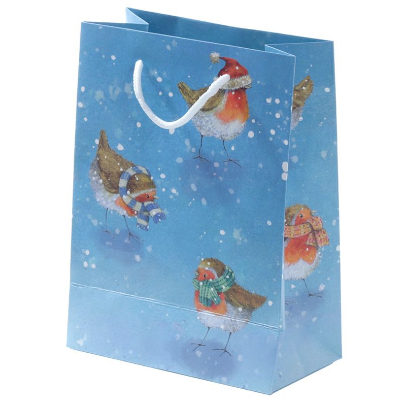 Christmas Robin Gift Bag - Medium | Jan Pashley