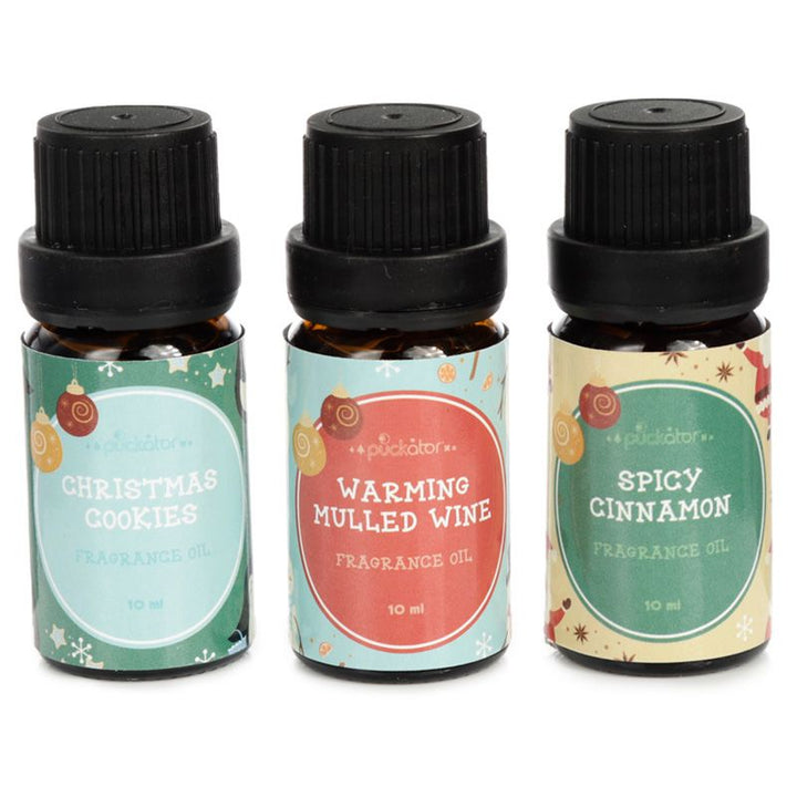 Jingle All the Way Fragrance Oils - Cinnamon, Mulled Wine, Christmas Cookie (Set of 3)