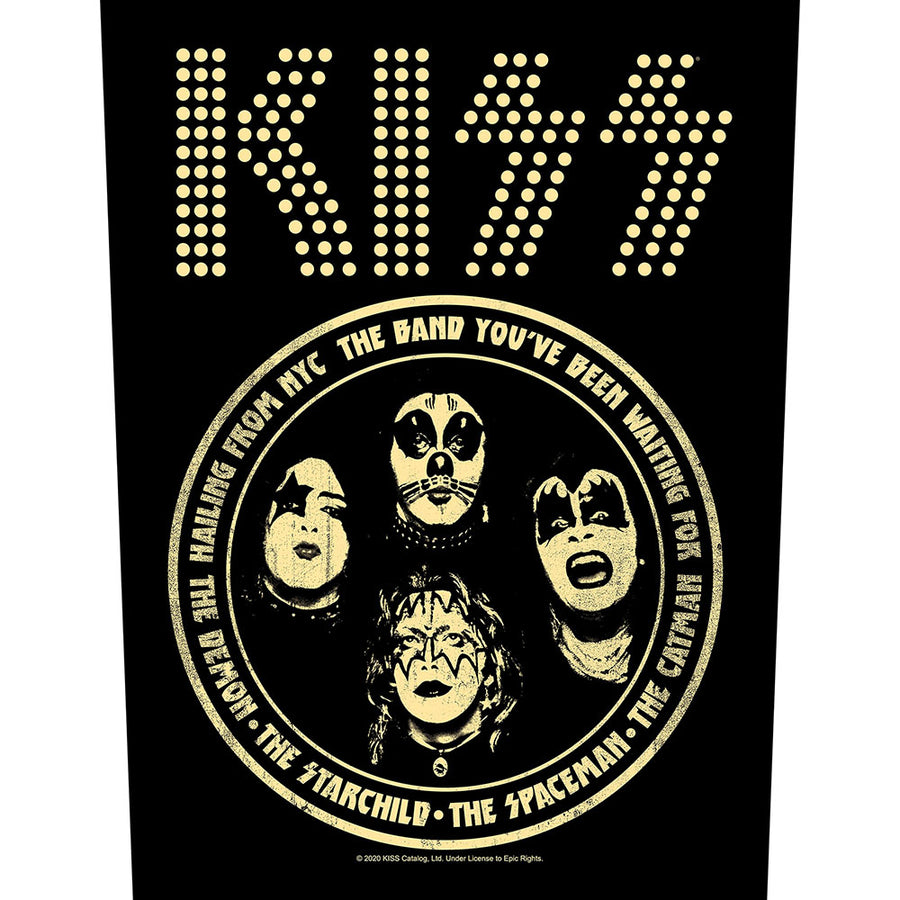 kiss - back patch (hailing from nyc)