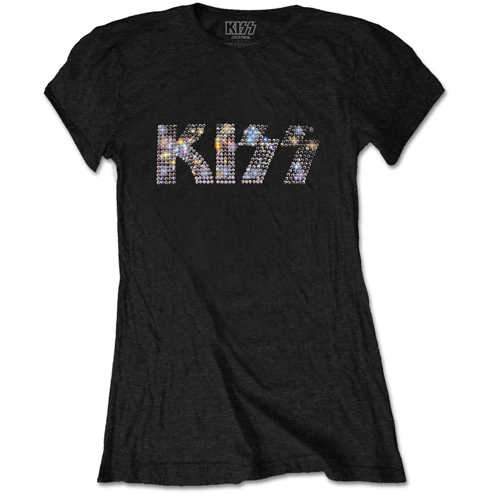 Logo Ladies Embellished T-Shirt | KISS