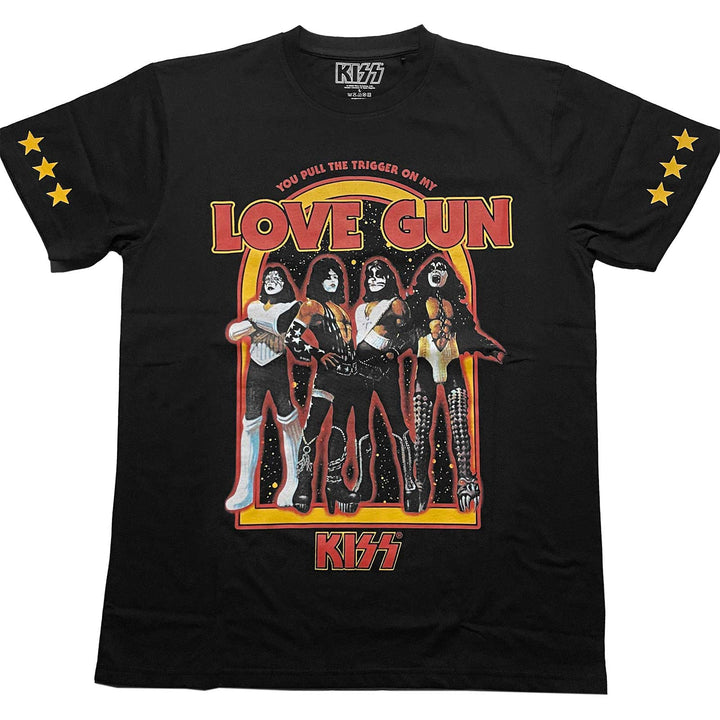 Love Gun Stars (Sleeve Print) Unisex T-Shirt | KISS