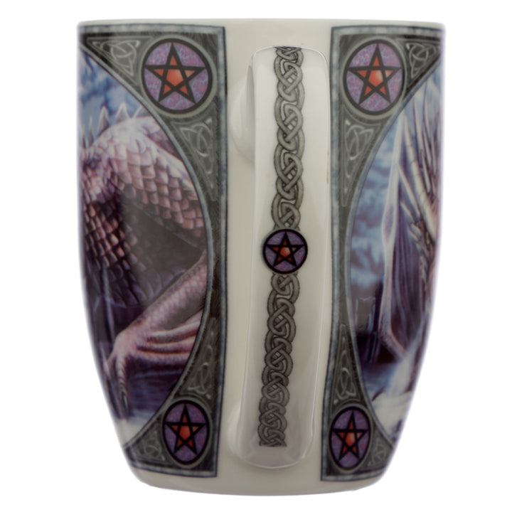 alliance wolf and dragon porcelain mug by lisa parker