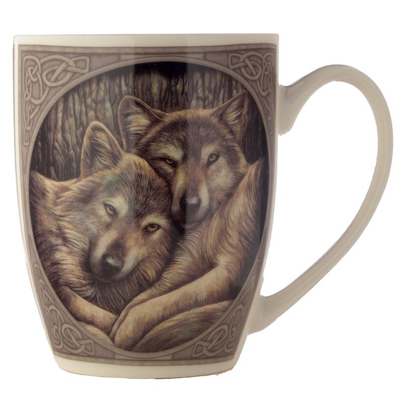 loyal companions porcelain mug by lisa parker