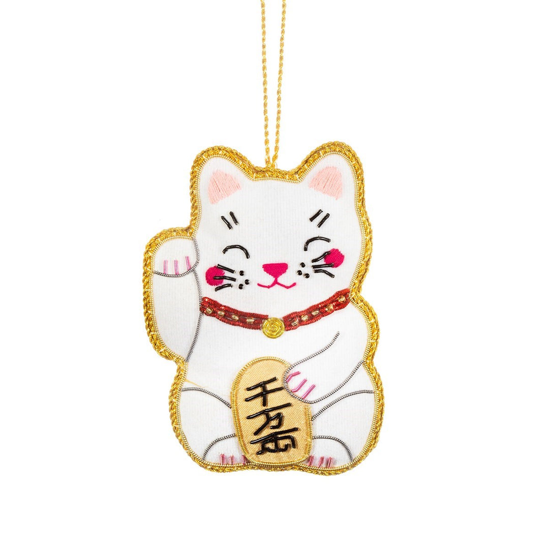 Lucky Cat Zari Decoration | Maneki Neko
