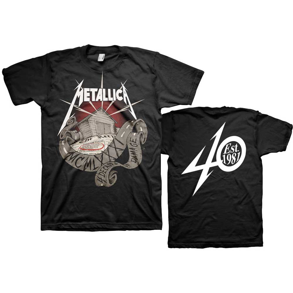 40th Anniversary Garage (Back Print) Unisex T-Shirt | Metallica