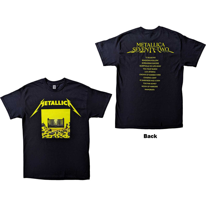 72 Seasons Squared Cover (Back Print) Unisex T-Shirt | Metallica