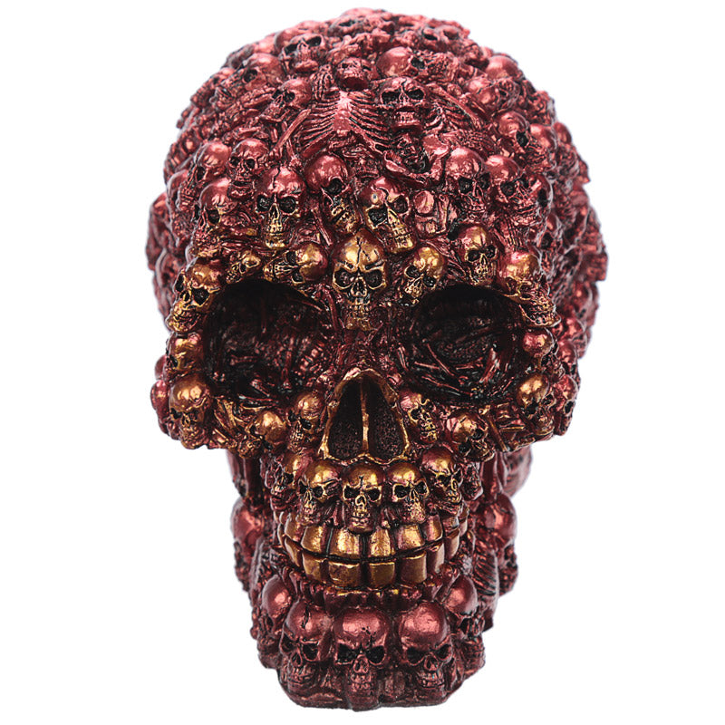 metallic skull ornament