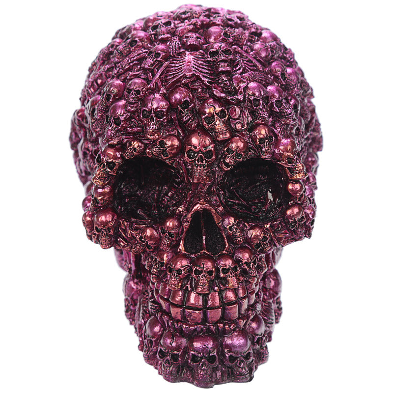 metallic skull ornament