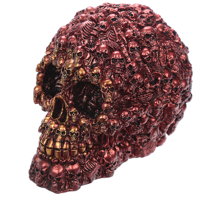 metallic skull ornament