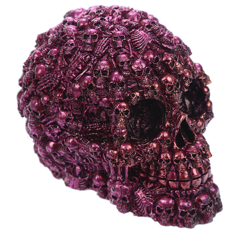 metallic skull ornament