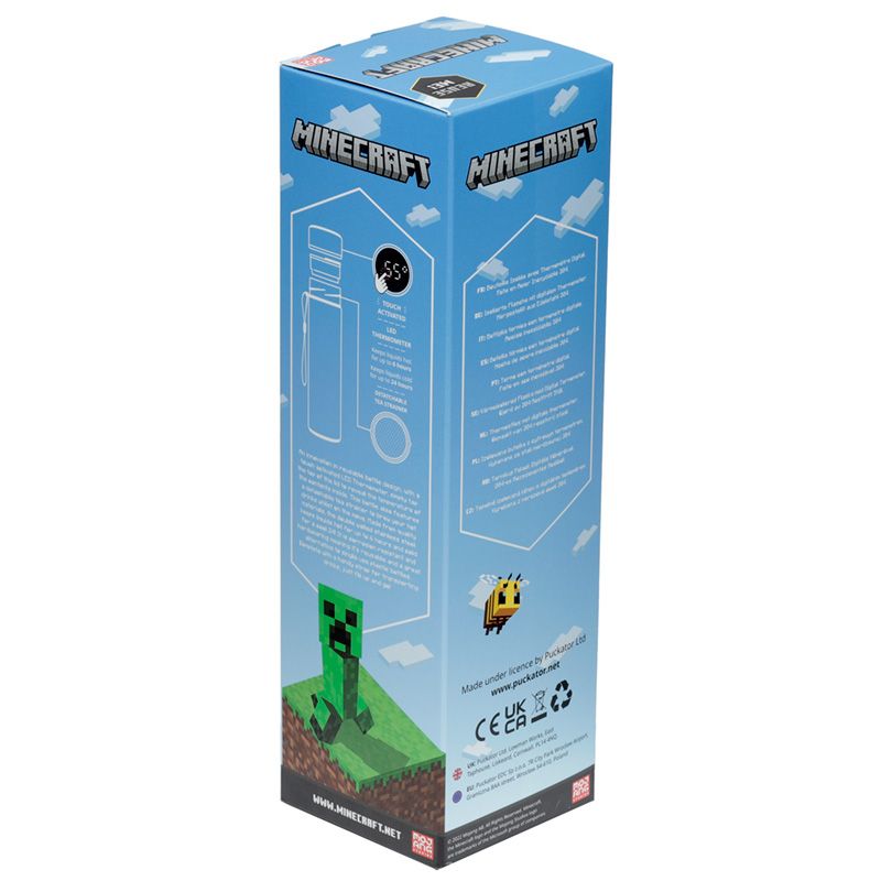 Minecraft thermos stainless steel bottle thermometer 450ml