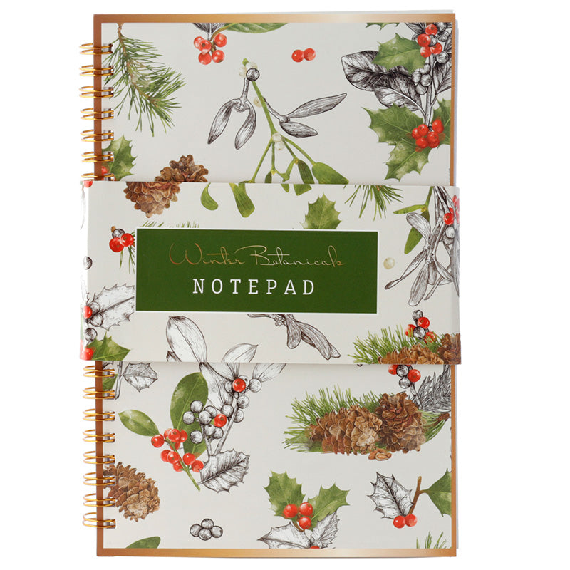 Christmas Floral Winter Botanicals Notebook
