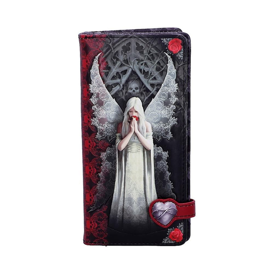 only love remains embossed purse by anne stokes