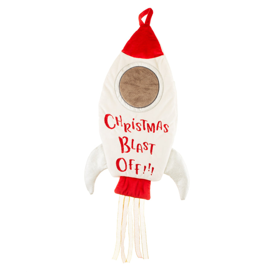 outer space rocket christmas stocking