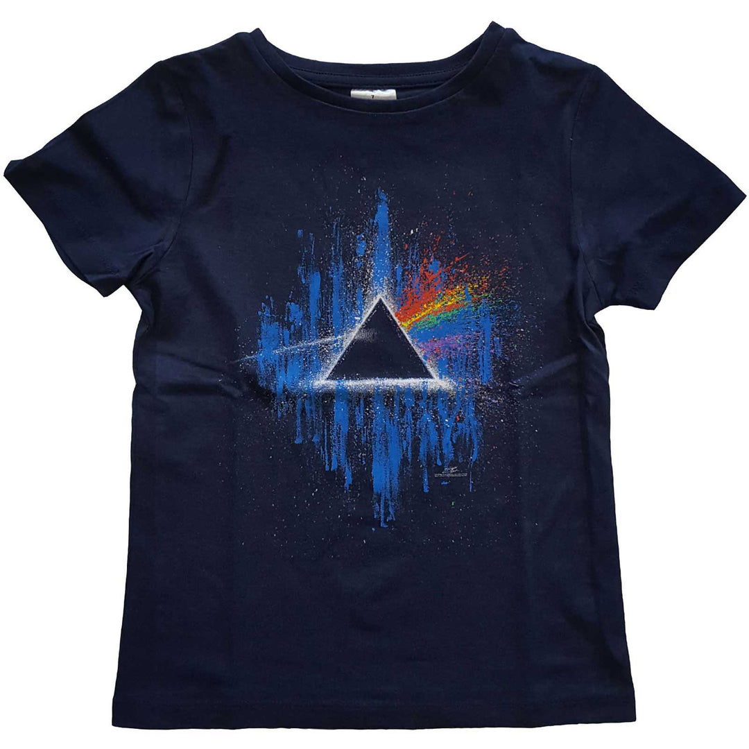Dark Side of the Moon Blue Splatter Kids T-Shirt | Pink Floyd