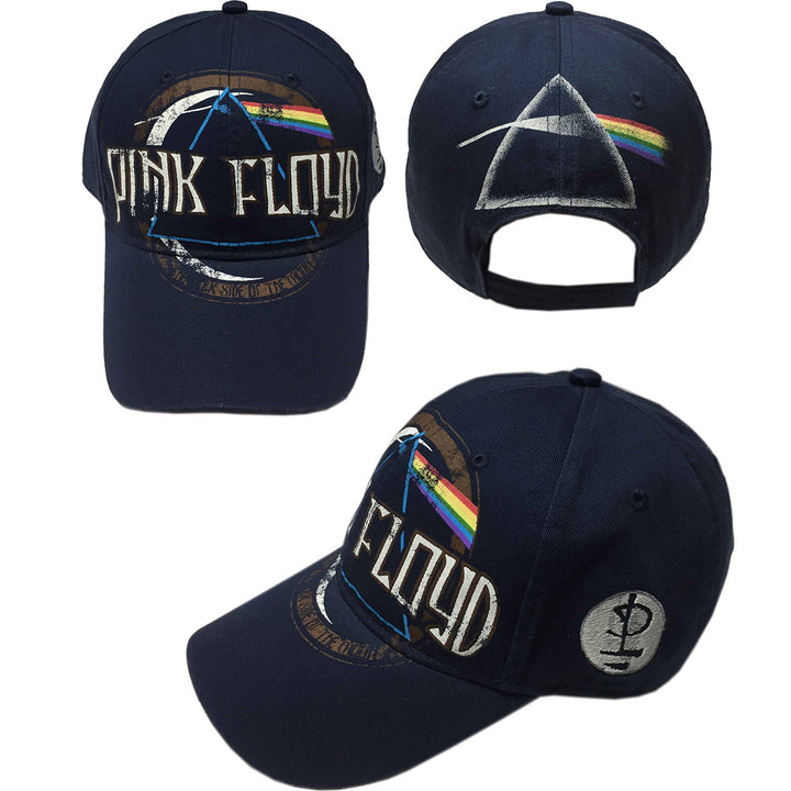Dark Side of the Moon Album Distressed (Navy Blue) Unisex Baseball Cap | Pink Floyd