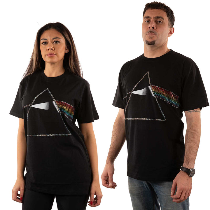 Dark Side of the Moon Unisex Embellished T-Shirt | Pink Floyd