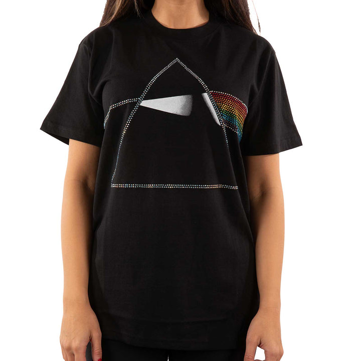 Dark Side of the Moon Unisex Embellished T-Shirt | Pink Floyd