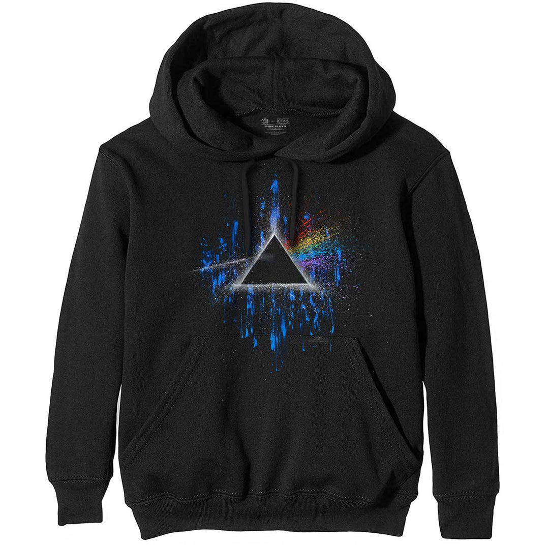 Dark Side of the Moon Blue Splatter Unisex Pullover Hoodie | Pink Floyd