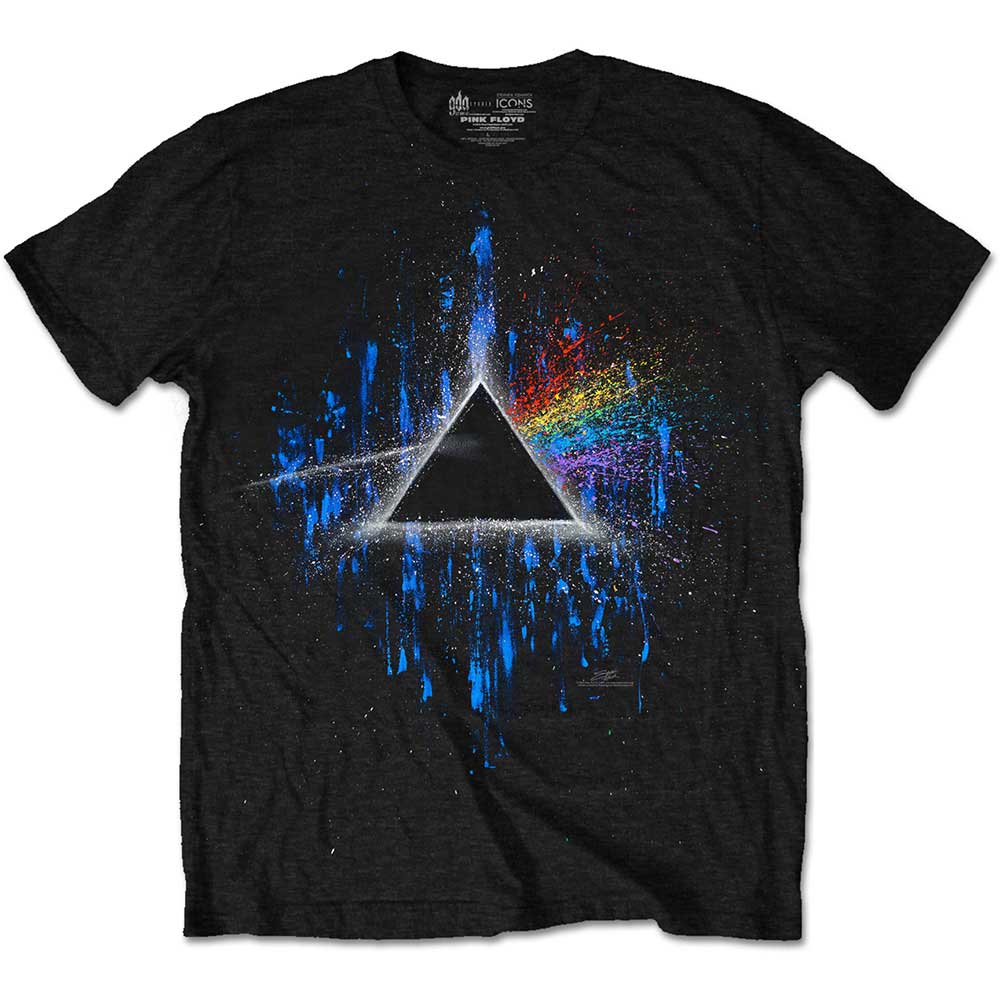 Dark Side of the Moon Blue Splatter Unisex T-Shirt | Pink Floyd