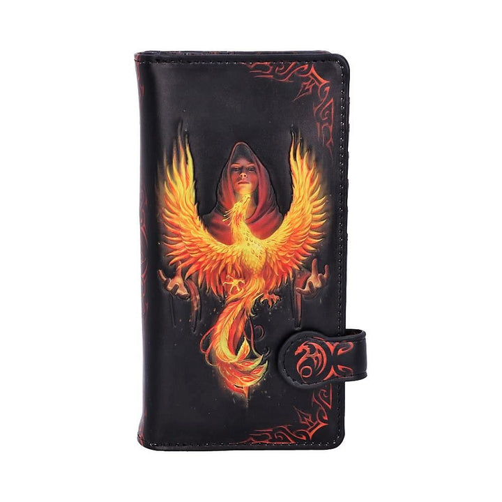 phoenix rising embossed purse by anne stokes