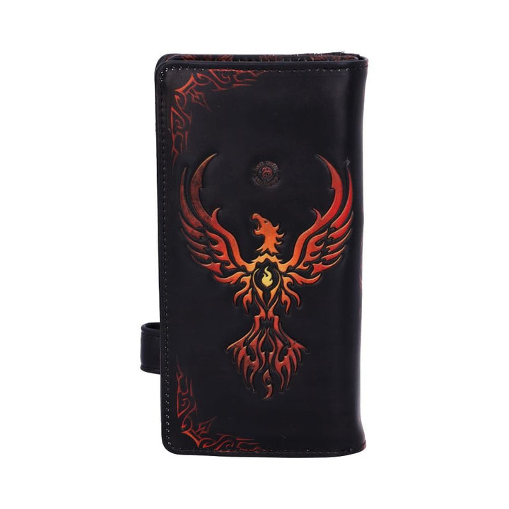 phoenix rising embossed purse by anne stokes