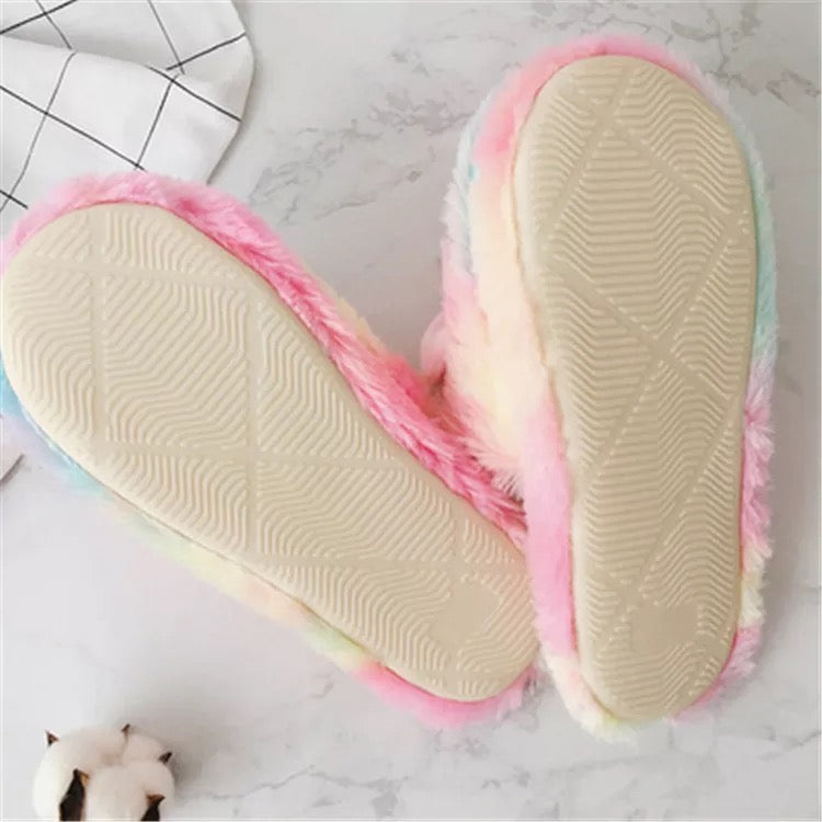 plush unicorn slipper set