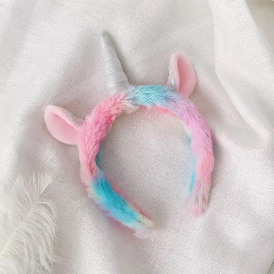 plush unicorn slipper set headband