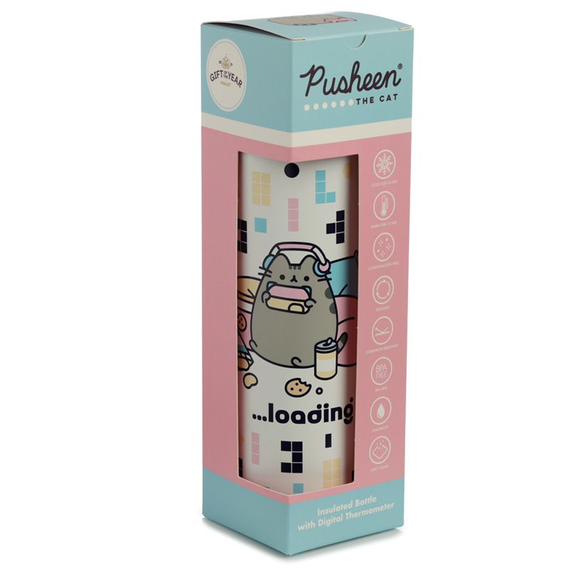 Gaming Bottle with Digital Thermometer | Pusheen the Cat