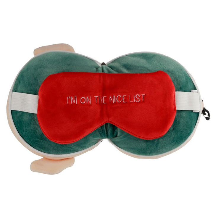 Christmas Elf Plush Travel Pillow & Eye Mask | Relaxeazzz