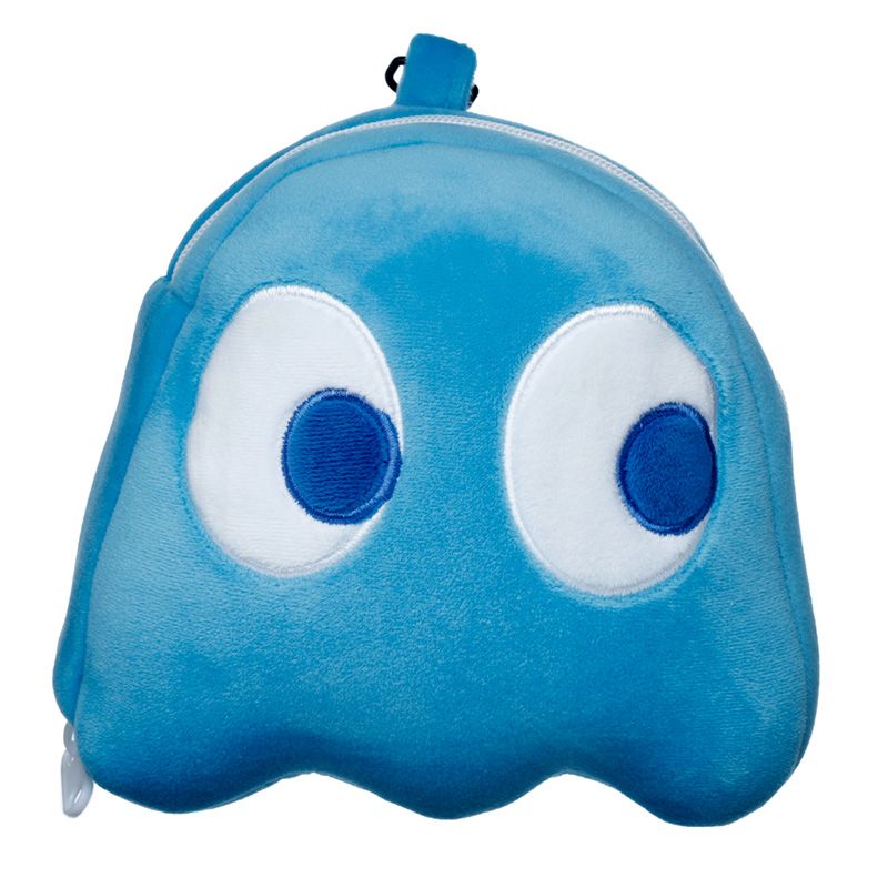 pac-man - relaxeazzz blue ghost shaped travel pillow & eye mask