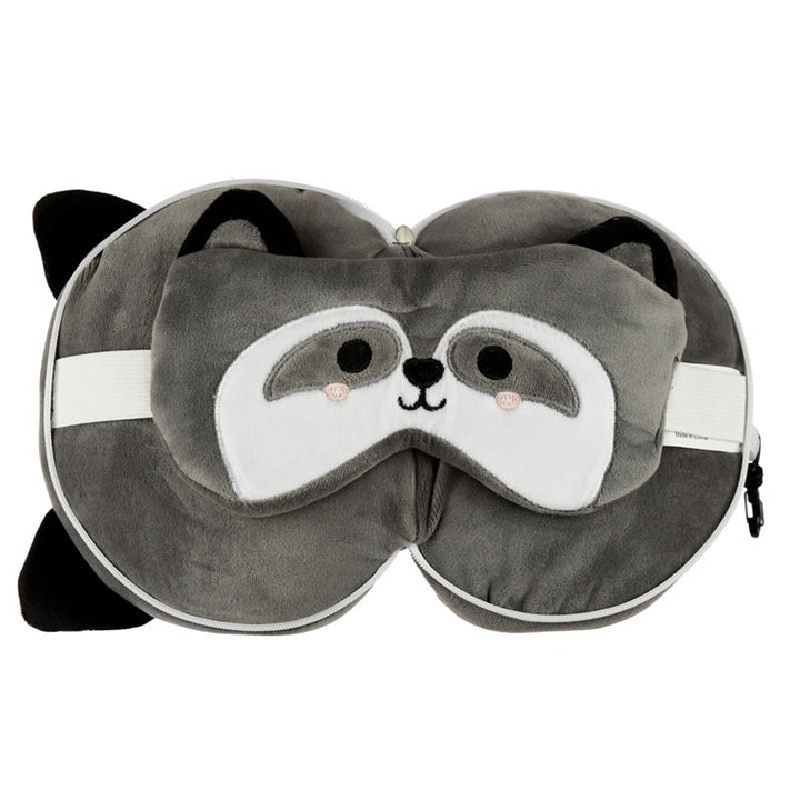 Raccoon Travel Pillow & Eye Mask | Relaxeazzz