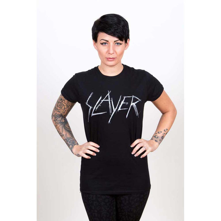 Scratchy Logo Ladies T-Shirt | Slayer