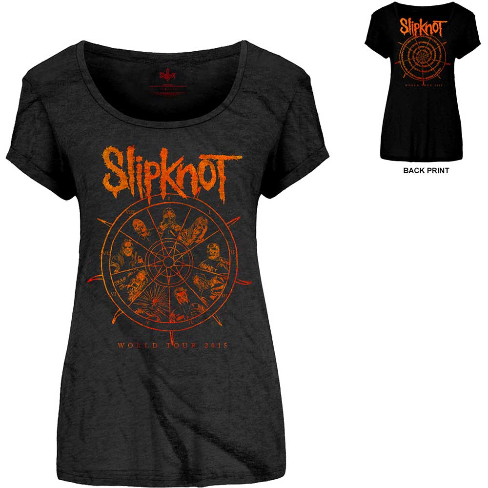 The Wheel (Back Print) Ladies Scoop Neck T-Shirt | Slipknot