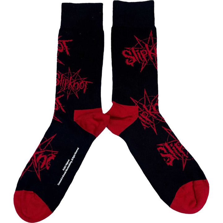 Logo & Nonagram (UK Size 7 - 11) Unisex Ankle Socks | Slipknot