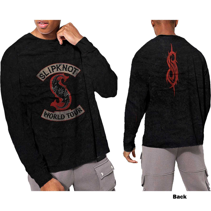 Patched Up (Wash Collection & Back Print) Unisex Long Sleeve T-Shirt | Slipknot