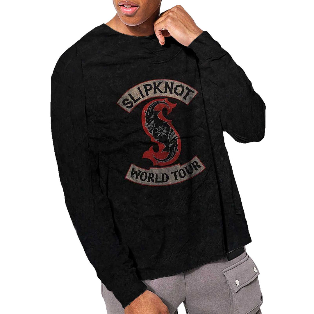 Patched Up (Wash Collection & Back Print) Unisex Long Sleeve T-Shirt | Slipknot
