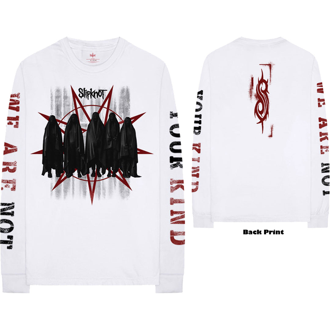 Shrouded Group (Back & Sleeve Print) Unisex Long Sleeve T-Shirt | Slipknot
