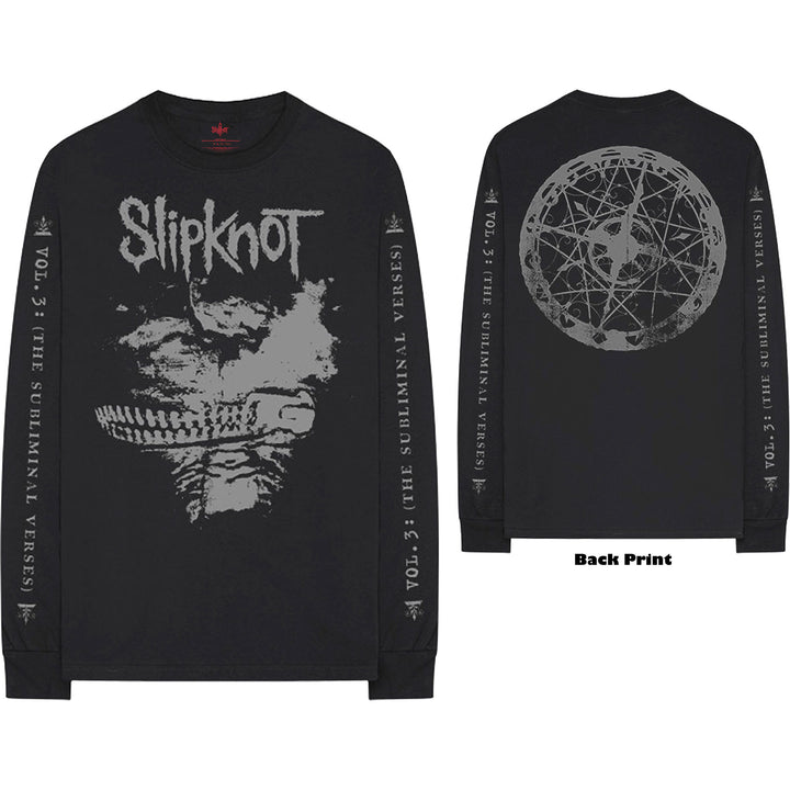 Subliminal Verses (Back & Sleeve Print) Unisex Long Sleeve T-Shirt | Slipknot