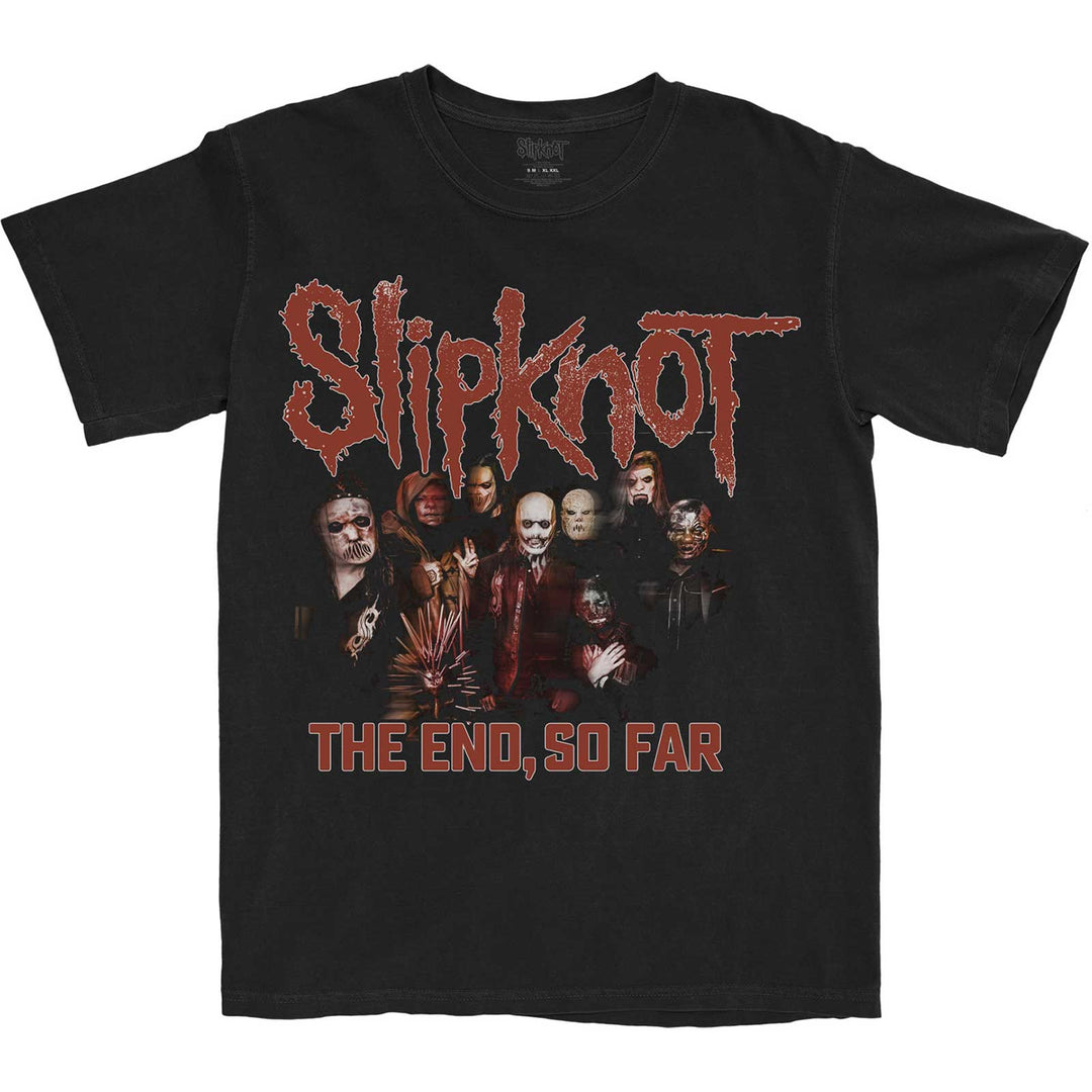 The End, So Far Group Photo (Back Print) Unisex T-Shirt | Slipknot