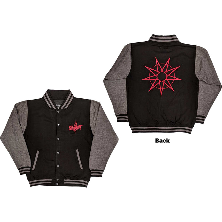 9 Point Star (Back Print) Unisex Varsity Jacket | Slipknot