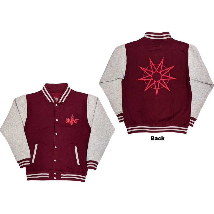 9 Point Star (Back Print) Unisex Varsity Jacket | Slipknot