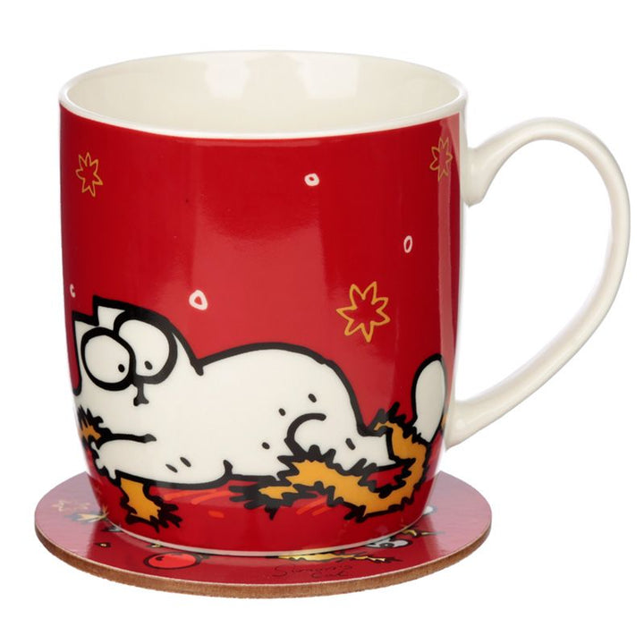 Christmas Mug & Coaster Set | Simon's Cat