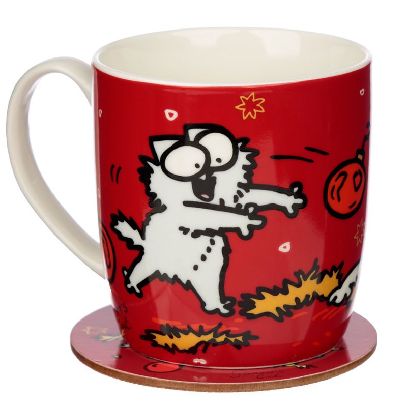 Christmas Mug & Coaster Set | Simon's Cat