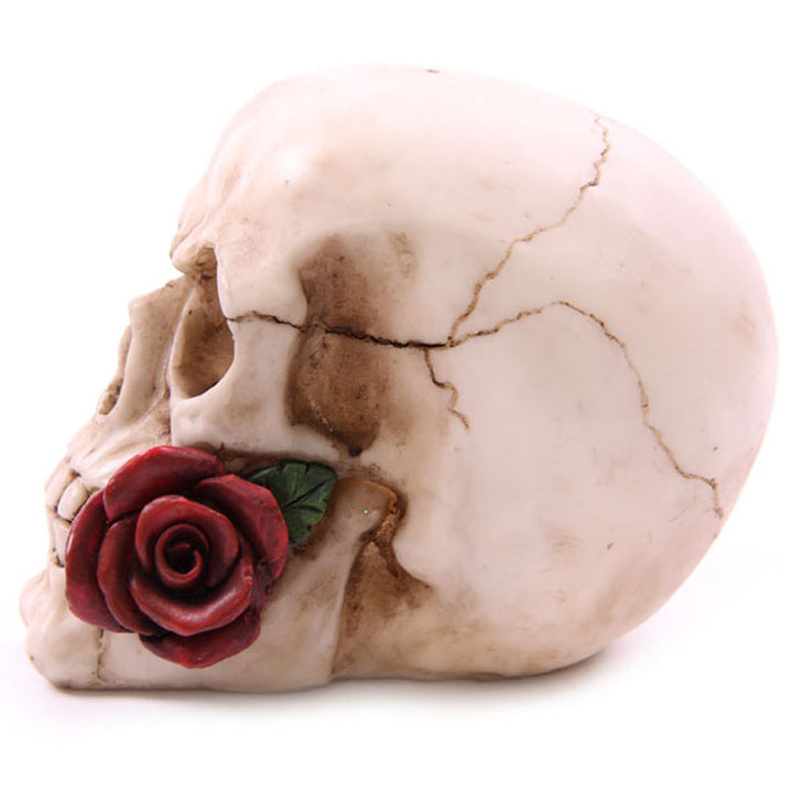Skull Head with Roses Ornament (Single)