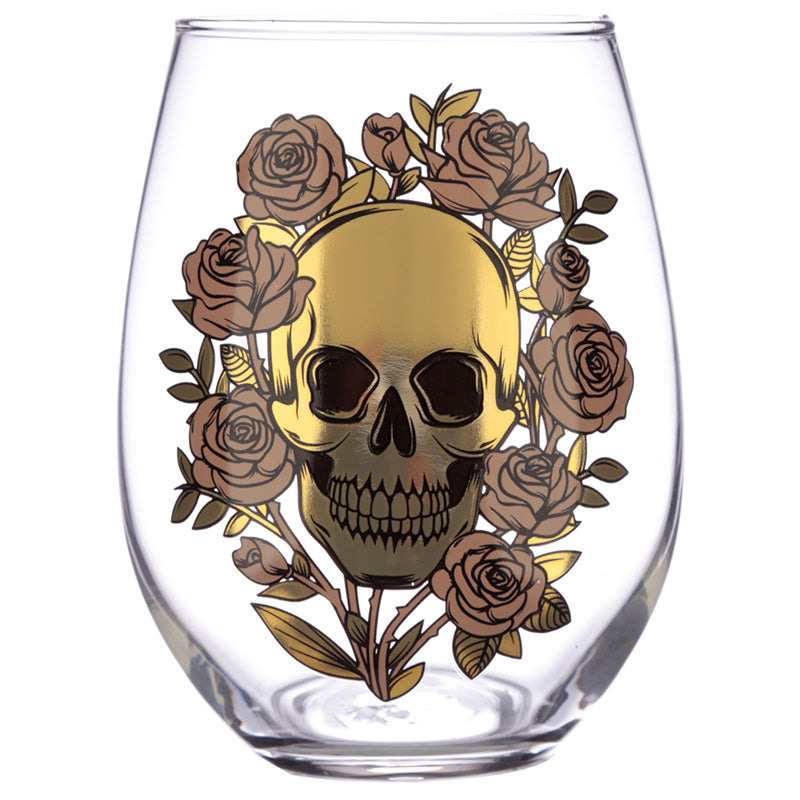 Glass Tumbler (Set of 2) | Skulls & Roses