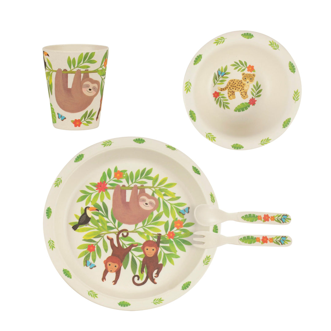 Bamboo Tableware Set | Sloth & Friends