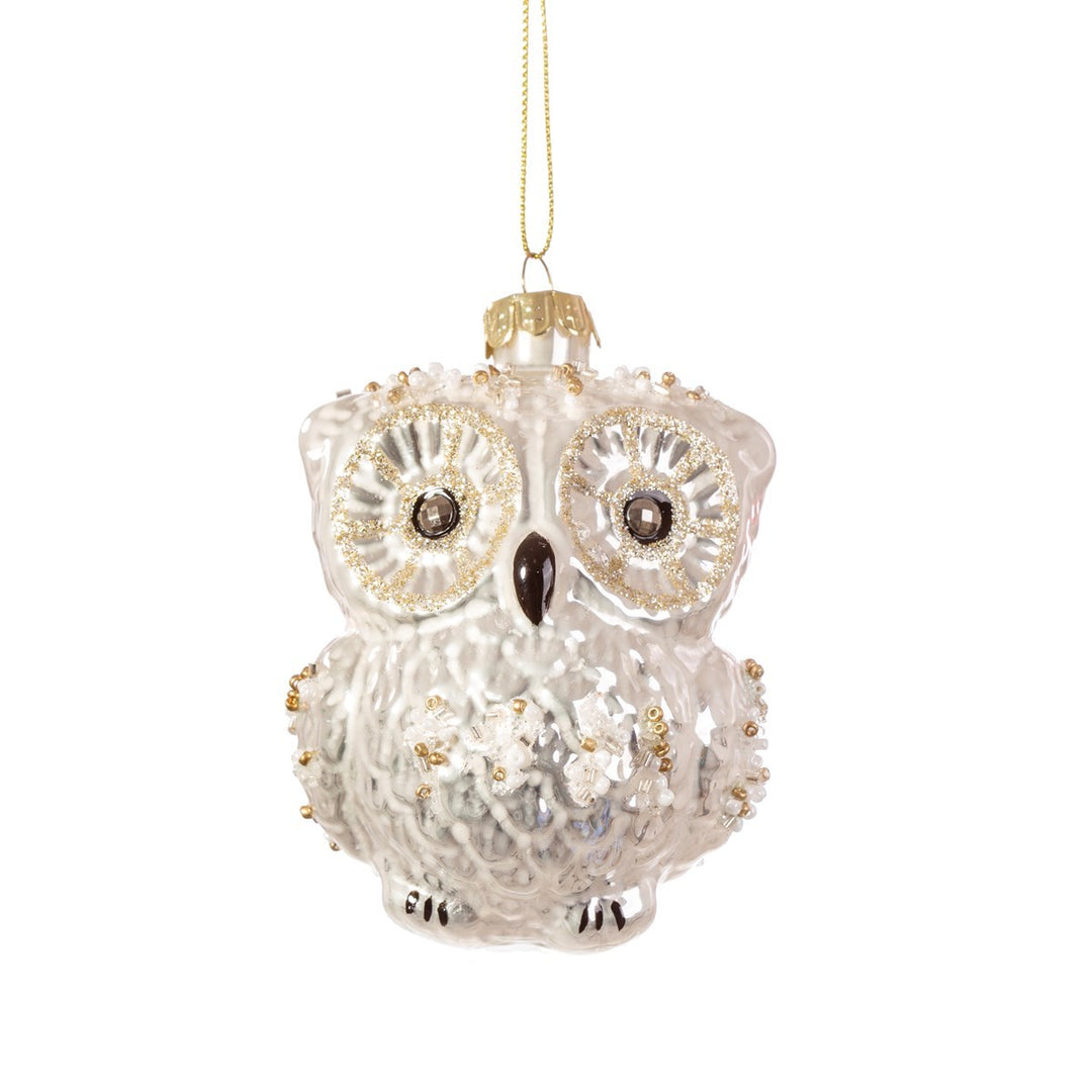 Snowy Owl Shaped Bauble