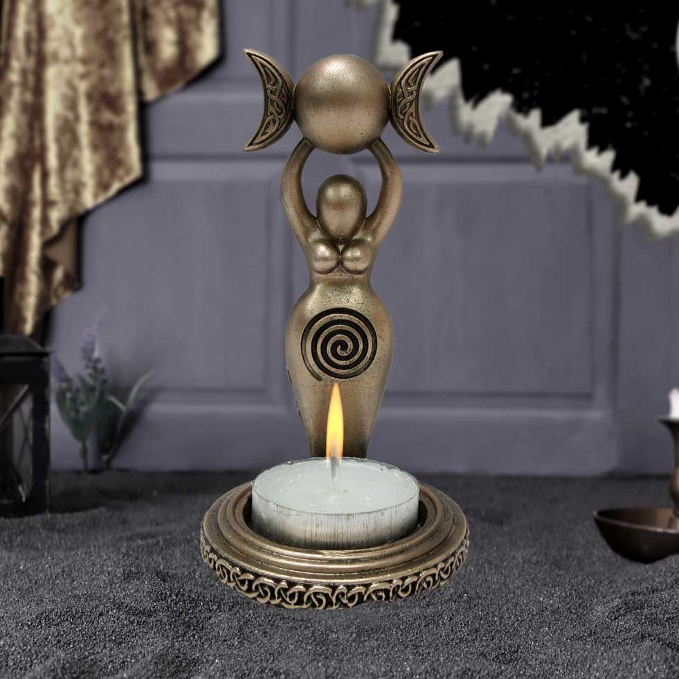 Spiral Goddess Tea Light Holder
